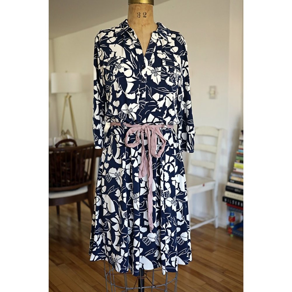 Old Navy flower print shirt dress